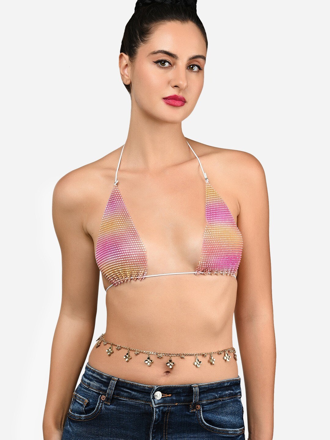 

AMI Beaded Waist Chain, Gold