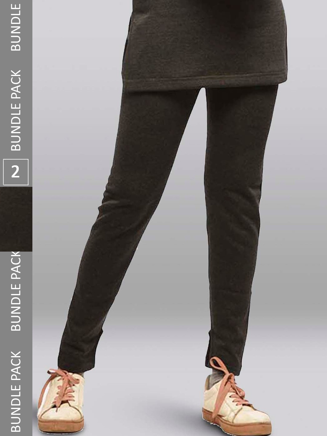 

INFERNO Women Pack Of 2 Cotton Thermal Trousers, Black