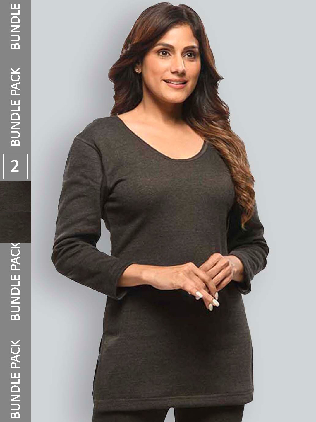 

INFERNO Pack Of 2 Cotton Thermal Tops, Black