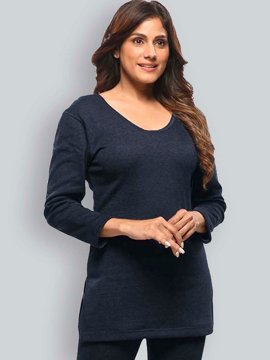 

INFERNO Combed Cotton Thermal Tops, Blue