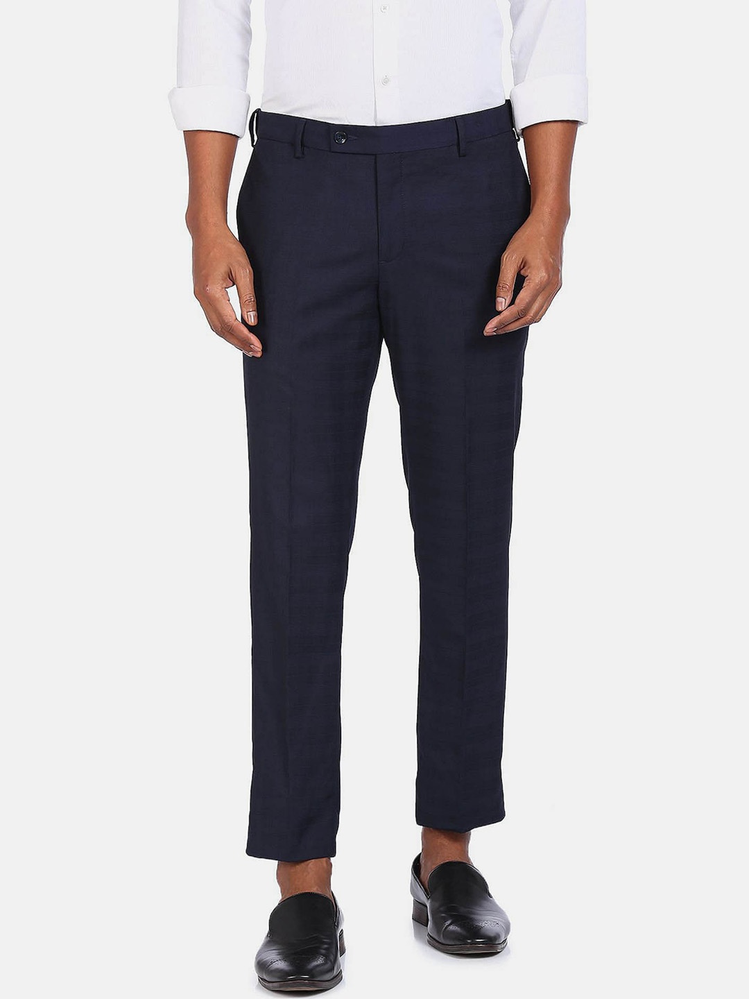 

Arrow Men Mid Rise Autoflex Formal Trousers, Blue