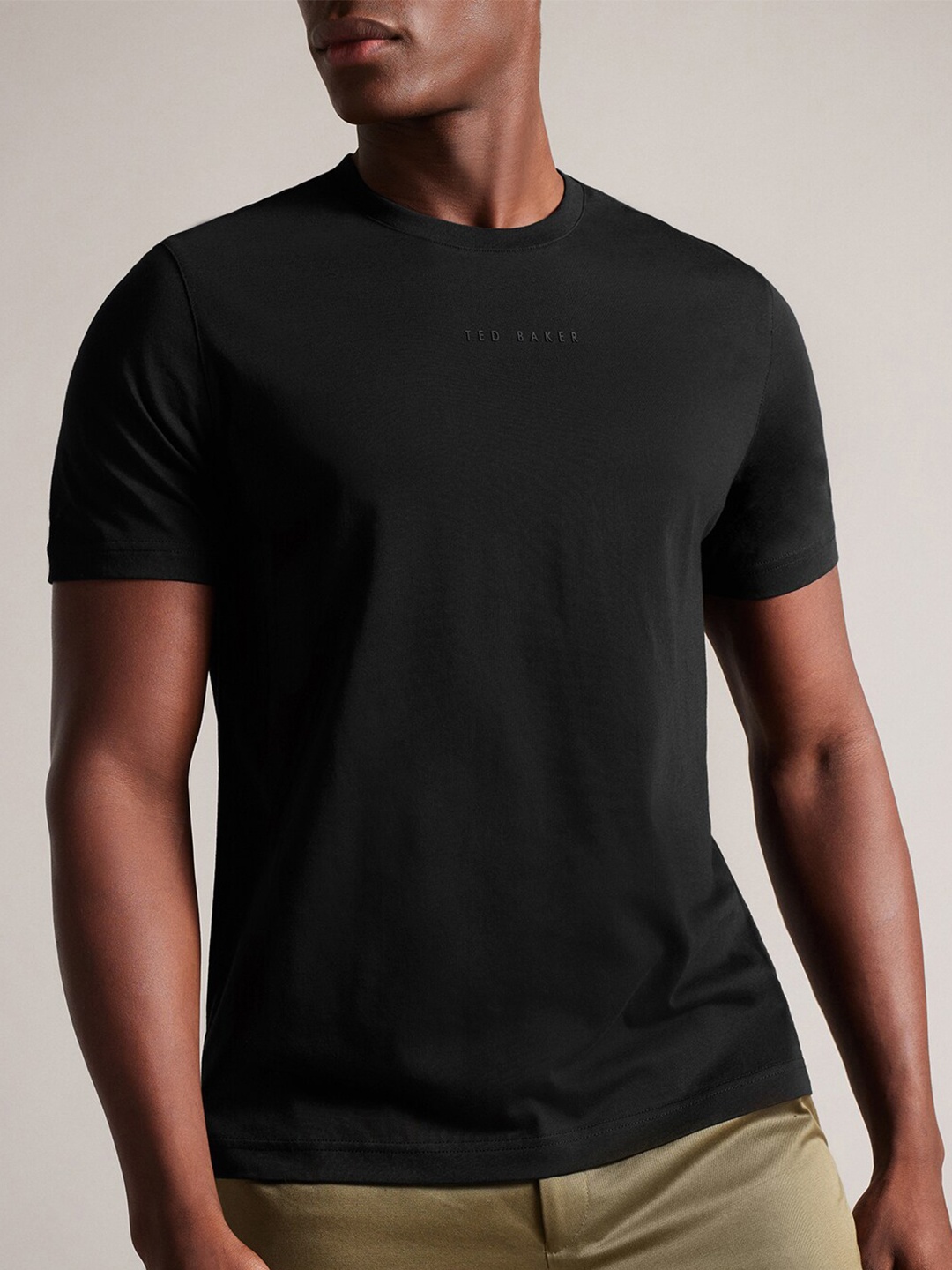 

Ted Baker Round Neck Cotton T-shirt, Black