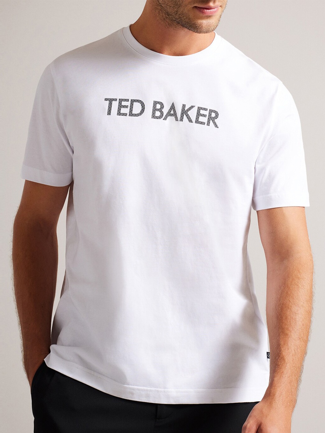 

Ted Baker Typography Printed Cotton T-shirt, White