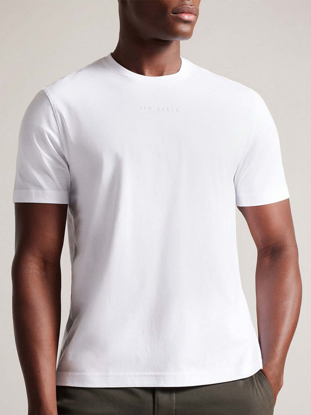 

Ted Baker Round Neck Pure Cotton T-shirt, White