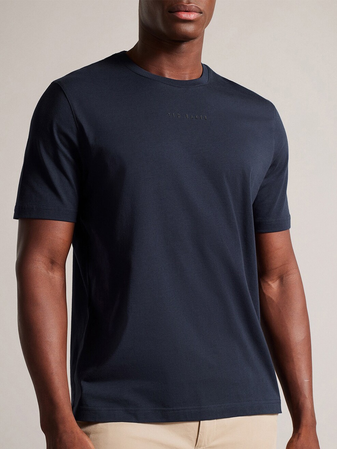 

Ted Baker Round Neck Cotton T-shirt, Navy blue