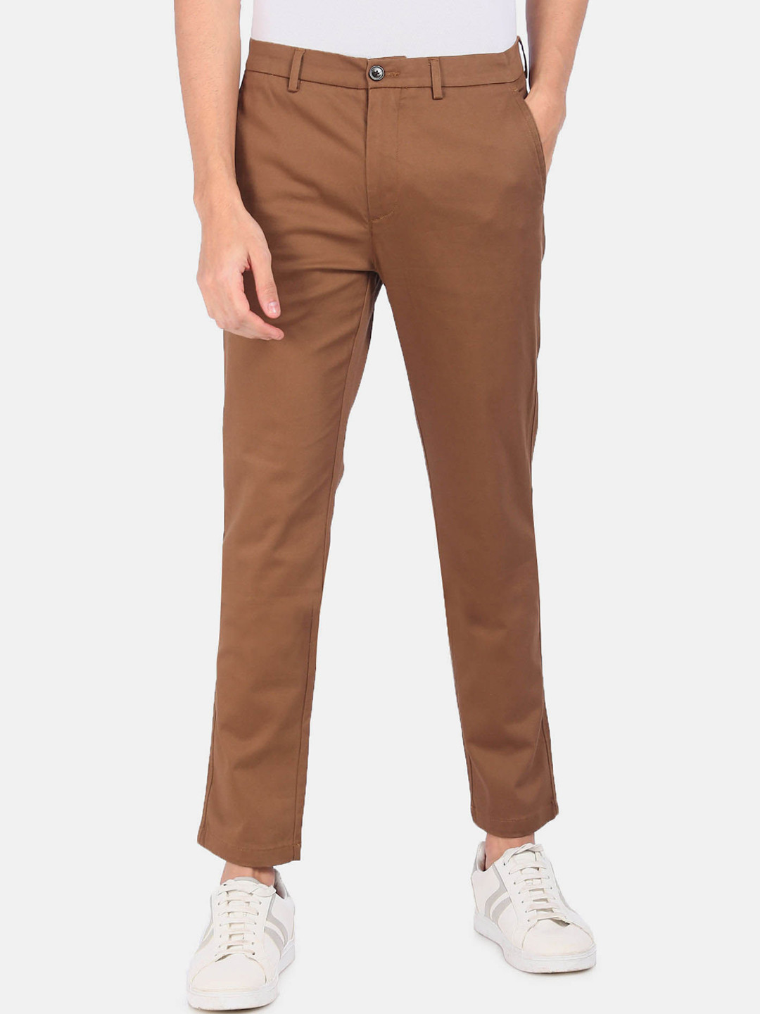 

Arrow Sport Men Regular Fit Low-Rise Chinos, Brown