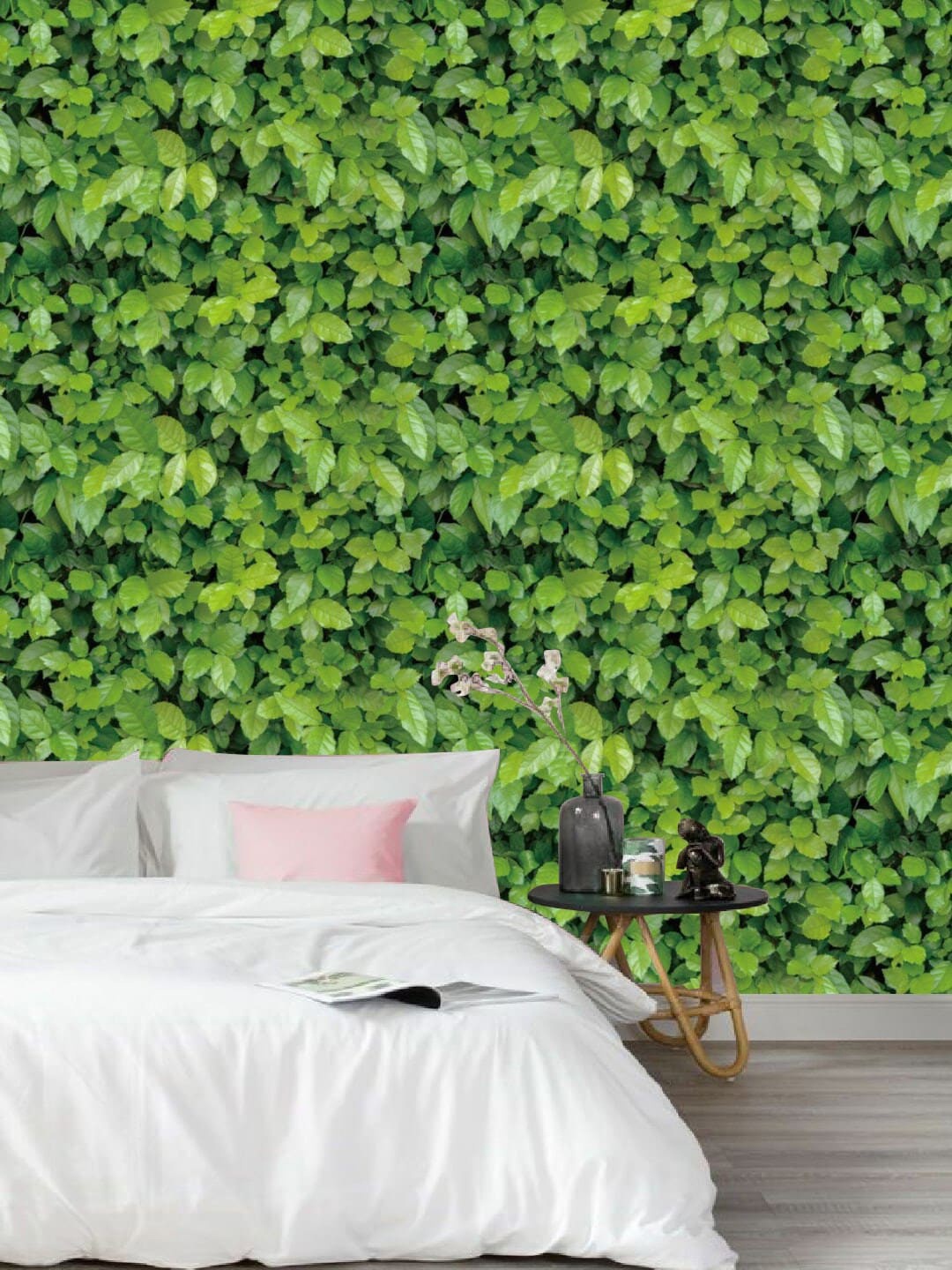 

Jaamso Royals Green Leaves Self Adhesive Wallpaper