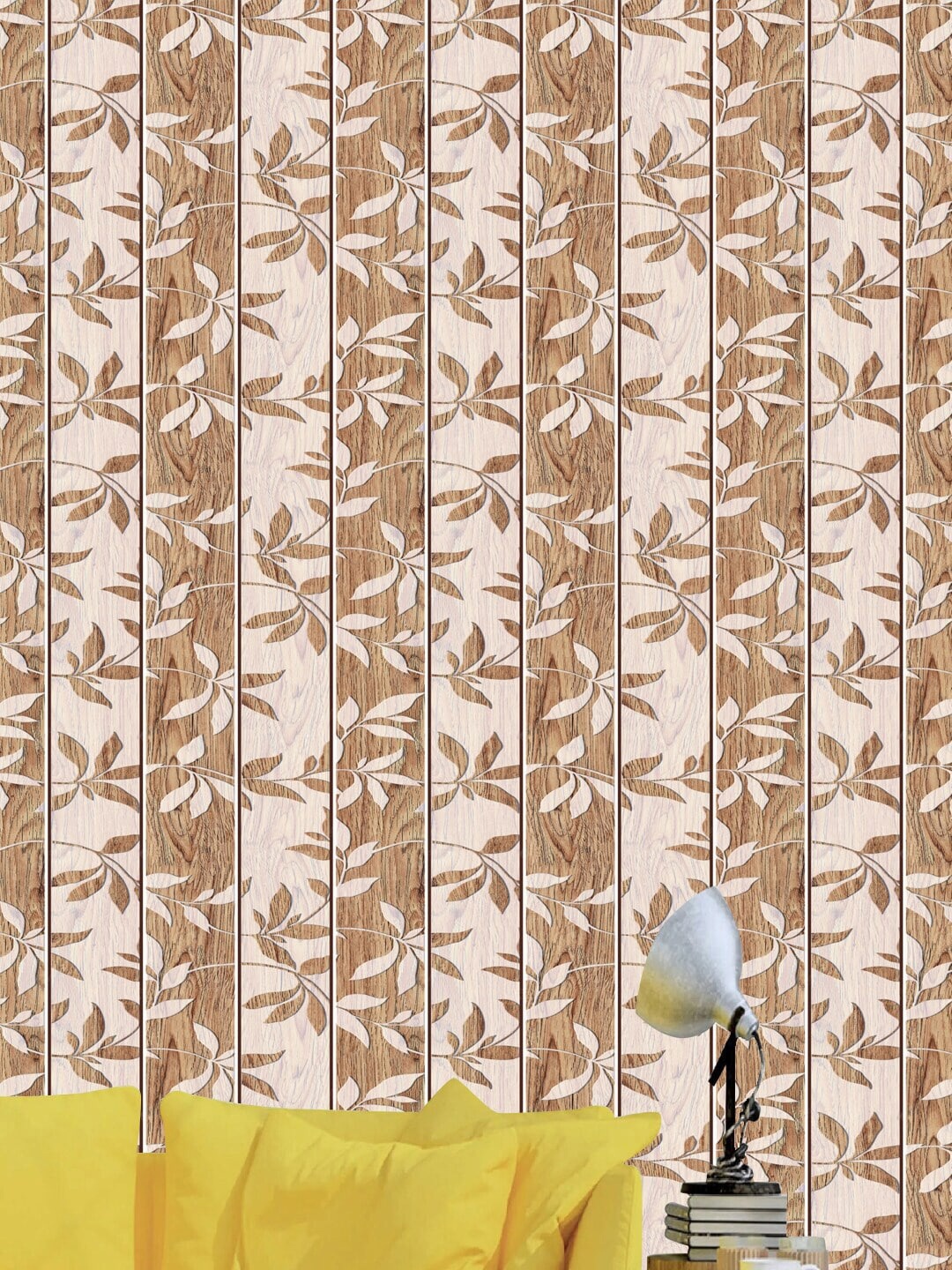 

Jaamso Royals Beige Wood Style Self Adhesive Wallpaper