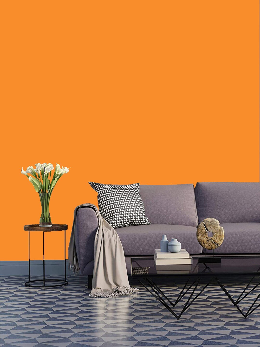 

Jaamso Royals Orange Self Adhesive, Peel and stick wallpaper