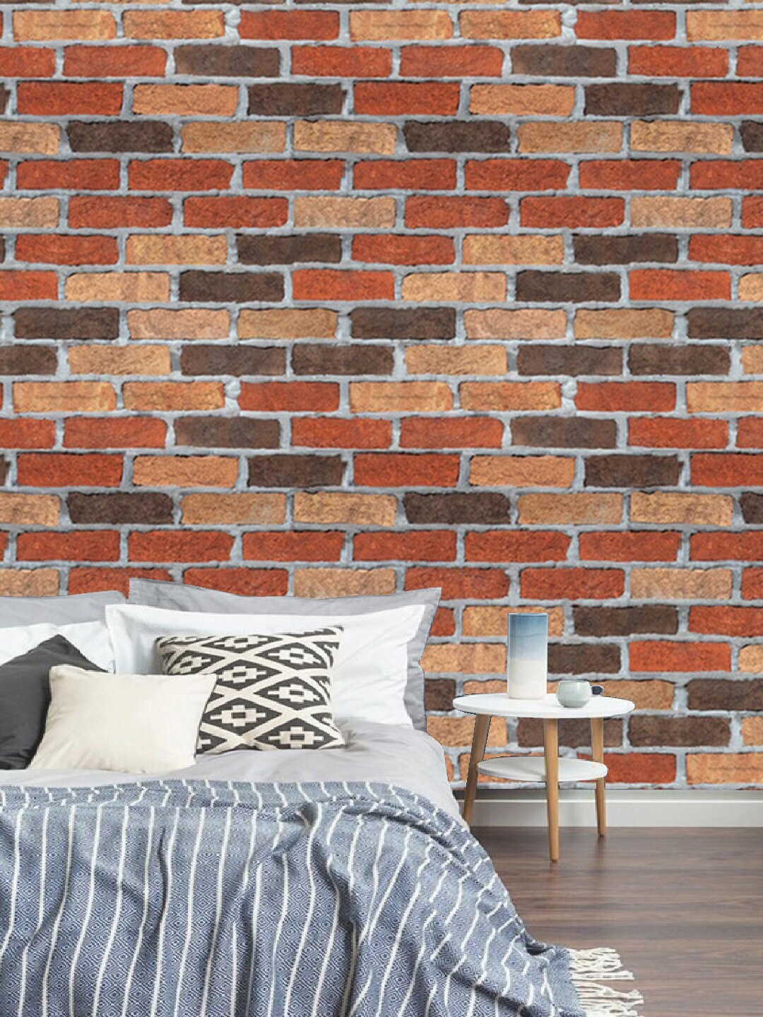 

Jaamso Royals Red Textured Retro Brick Wallpaper