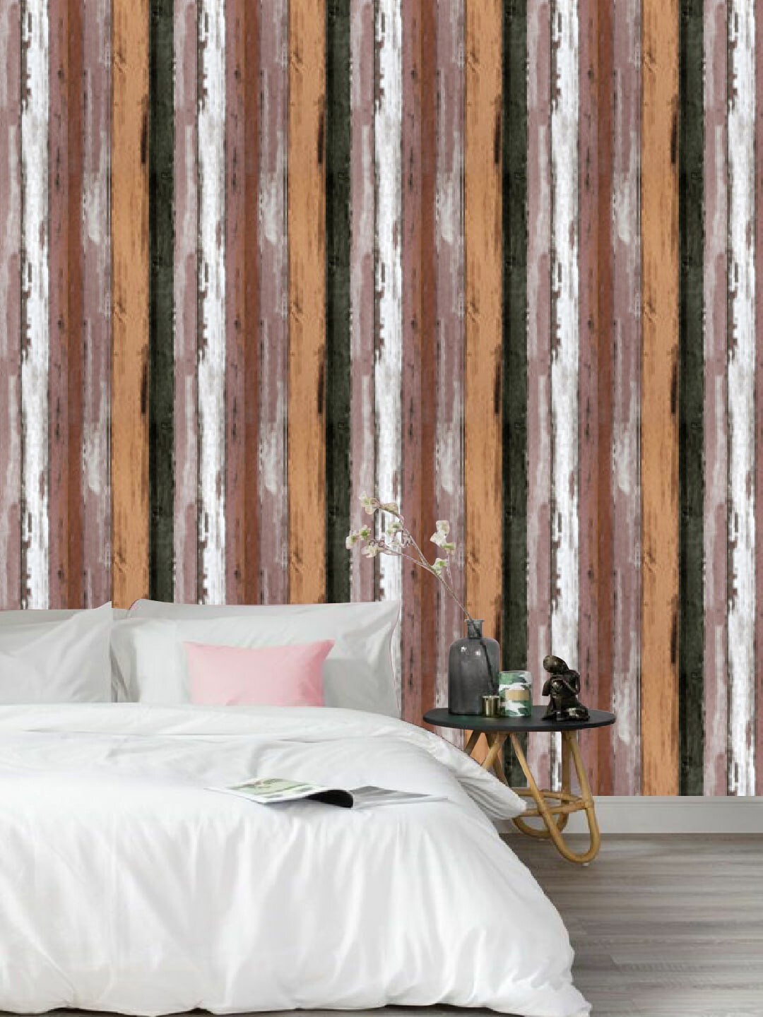 

Jaamso Royals Brown Vintage Wood Self Adhesive Wallpaper