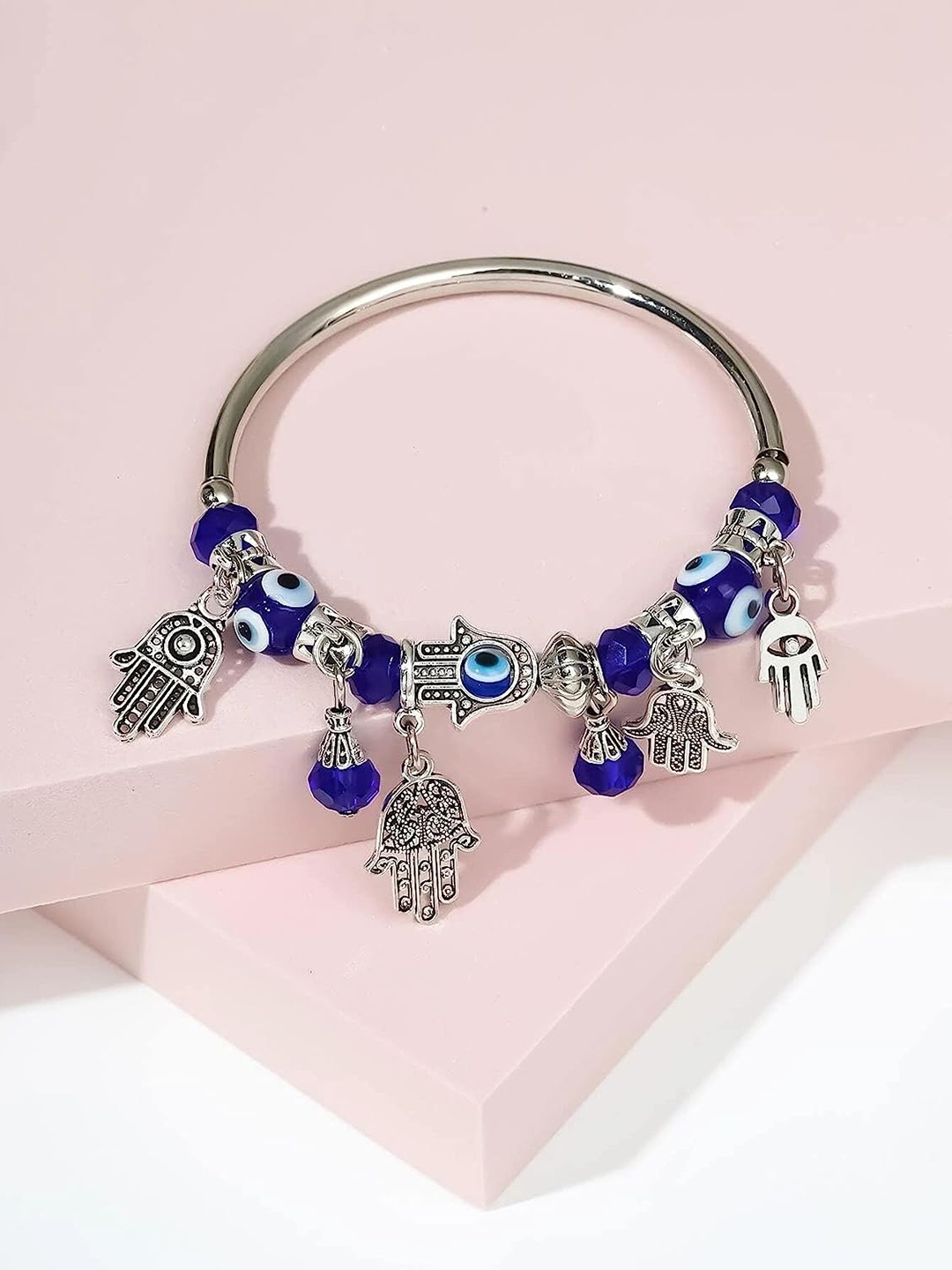

MEENAZ Women Antique Silver-Plated Bangle-Style Bracelet