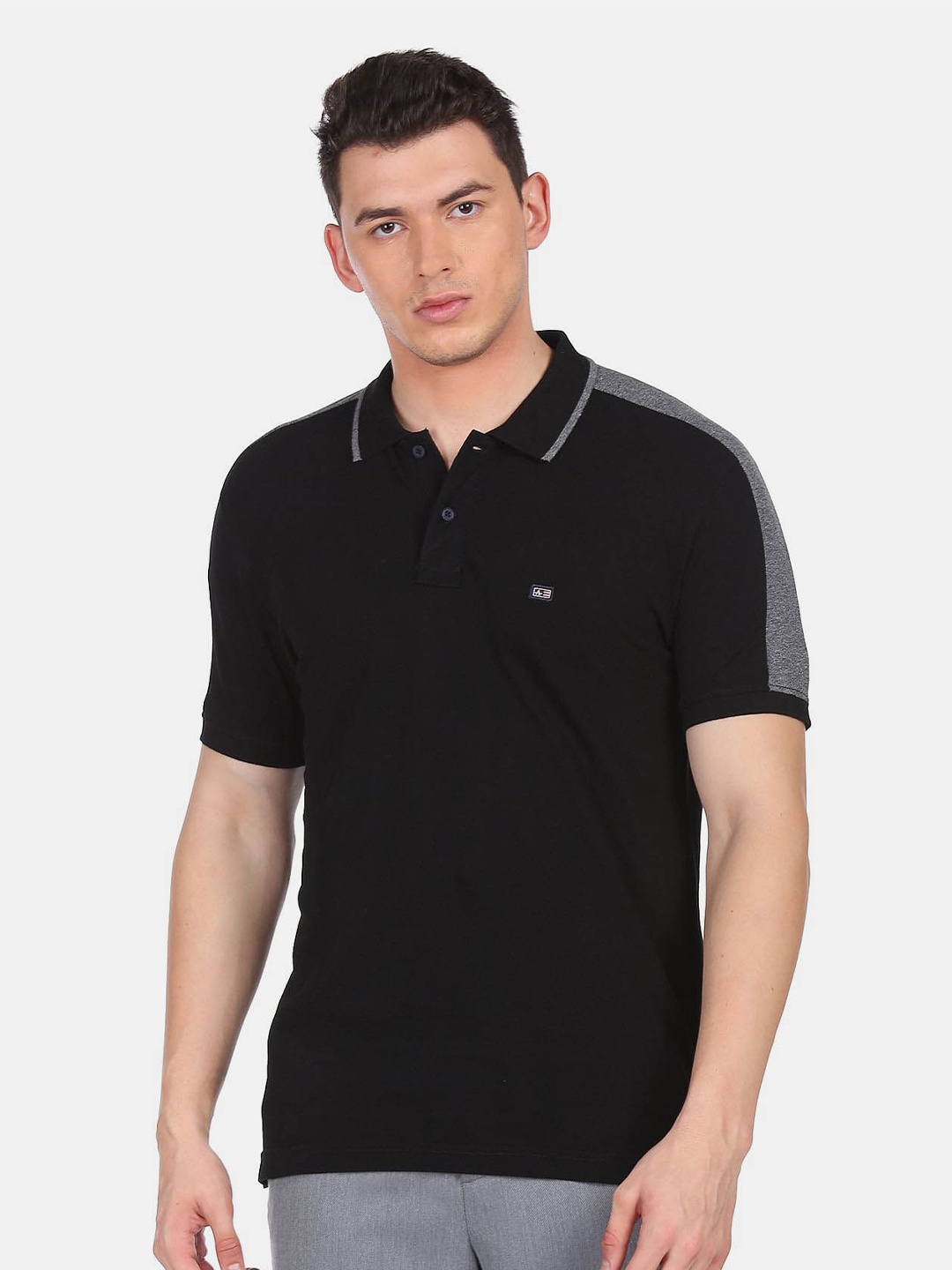 

Arrow Sport Polo Collar Pure Cotton T-shirt, Black