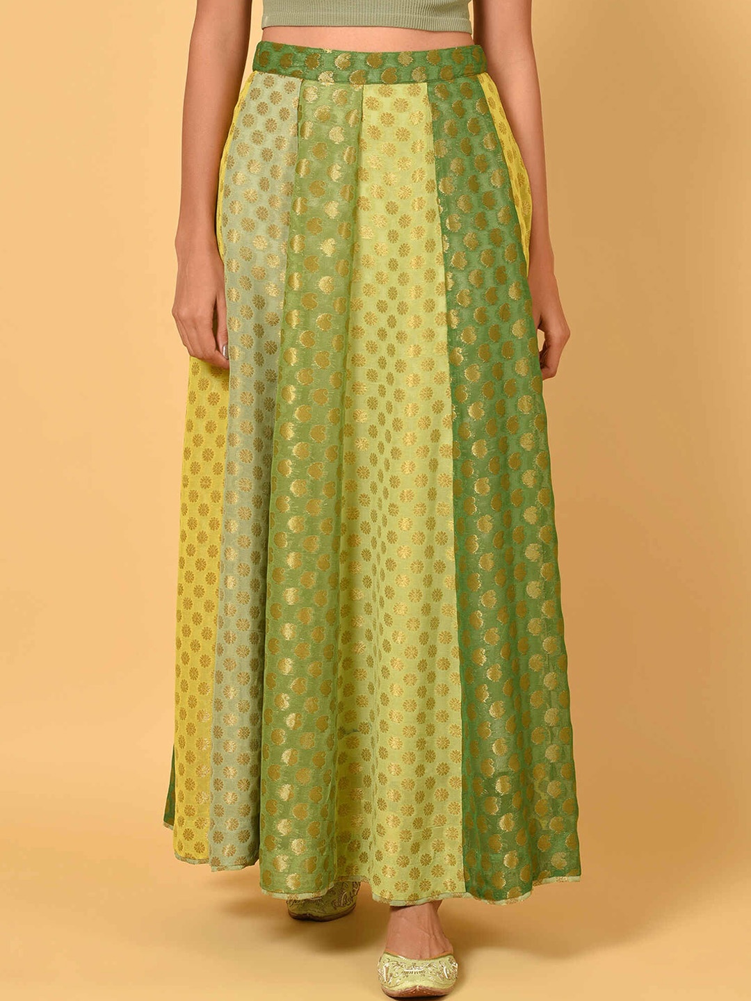 

NUHH Self-Design Flared Maxi Skirt, Green