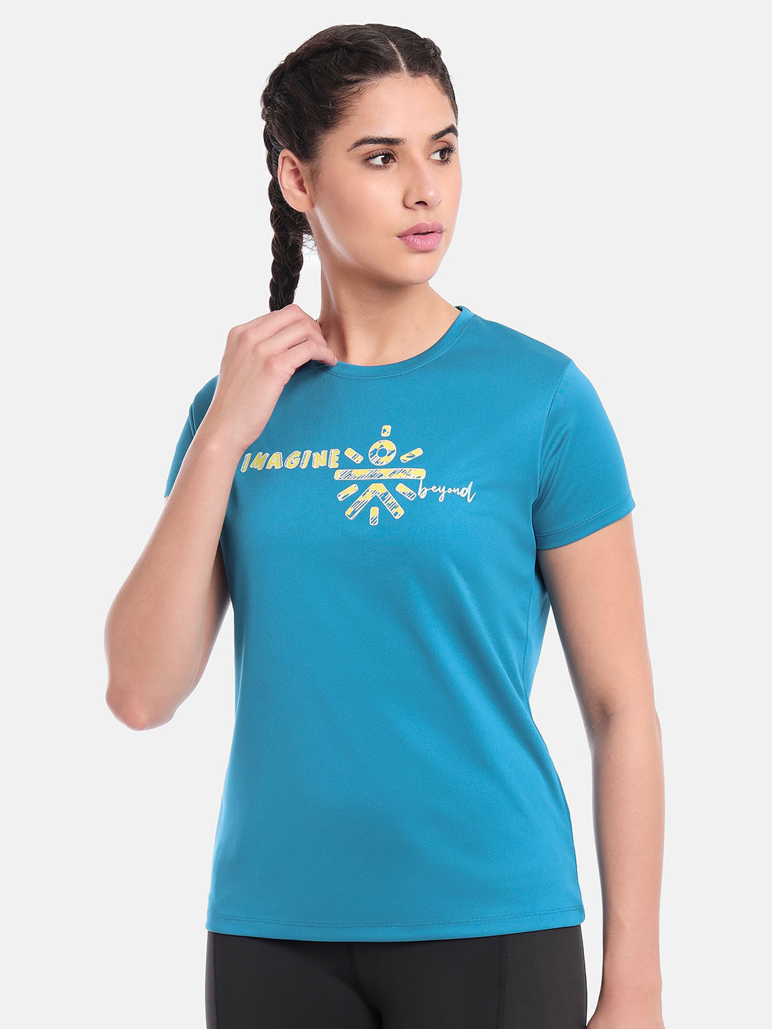 

Cultsport Typography Printed Round Neck Sports T-shirt, Blue