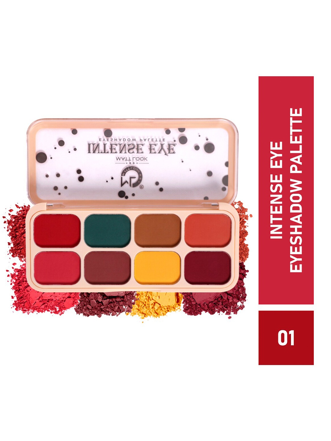 

MATTLOOK Intense Eye Waterproof High Pigmented Eyeshadow Palette - Shade 1, Multi