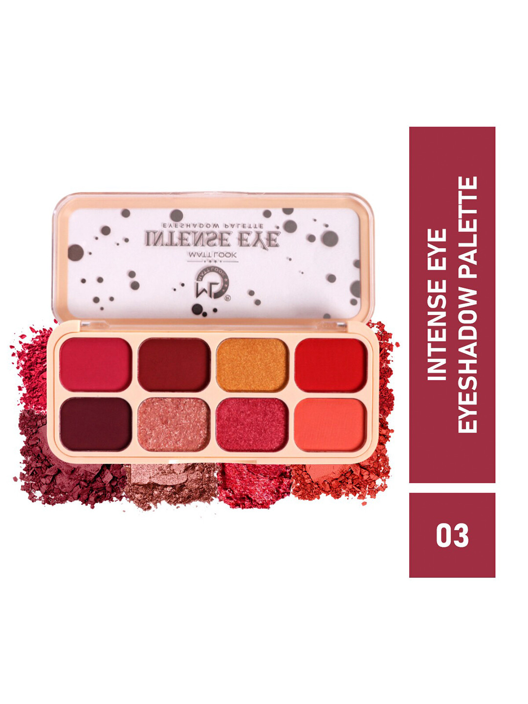 

MATTLOOK Intense Eye Waterproof High Pigmented Eyeshadow Palette - Shade 3, Multi