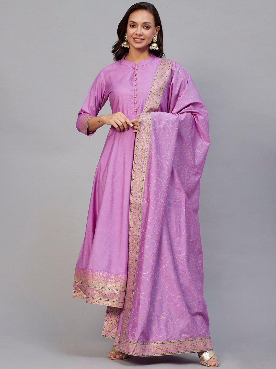 

KALINI Regular Kurta with Trousers & Dupatta, Purple