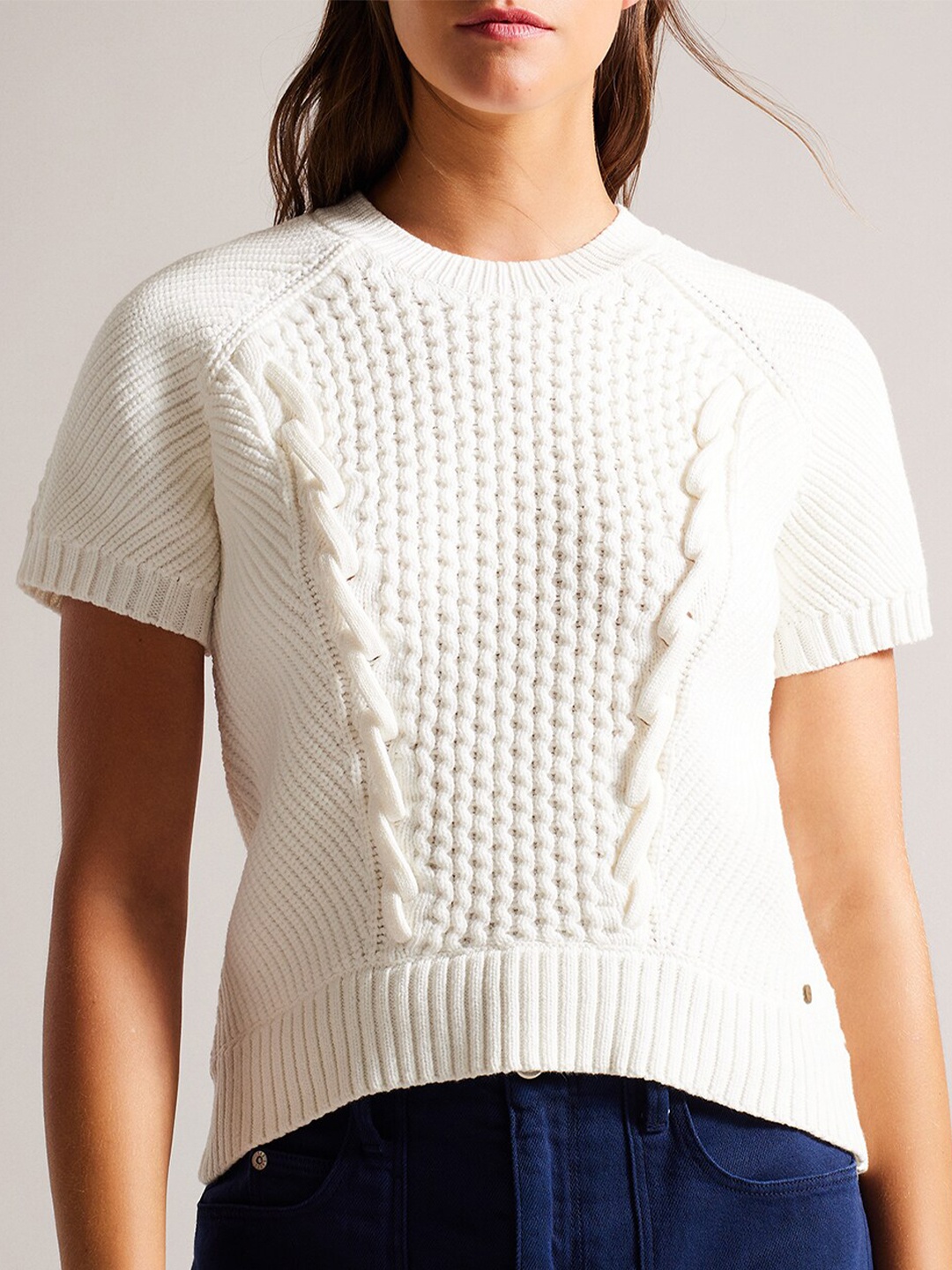 

Ted Baker Ribbed Cotton Pullover, White