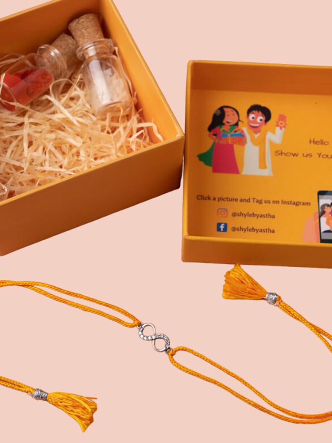 

Shyle Men 925 Sterling Silver Rakhi Comes With Roli Chawal & Greeting Card