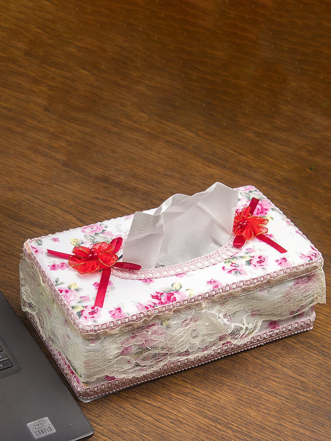 

MARKET99 Unisex Printed Tissue Box, Pink