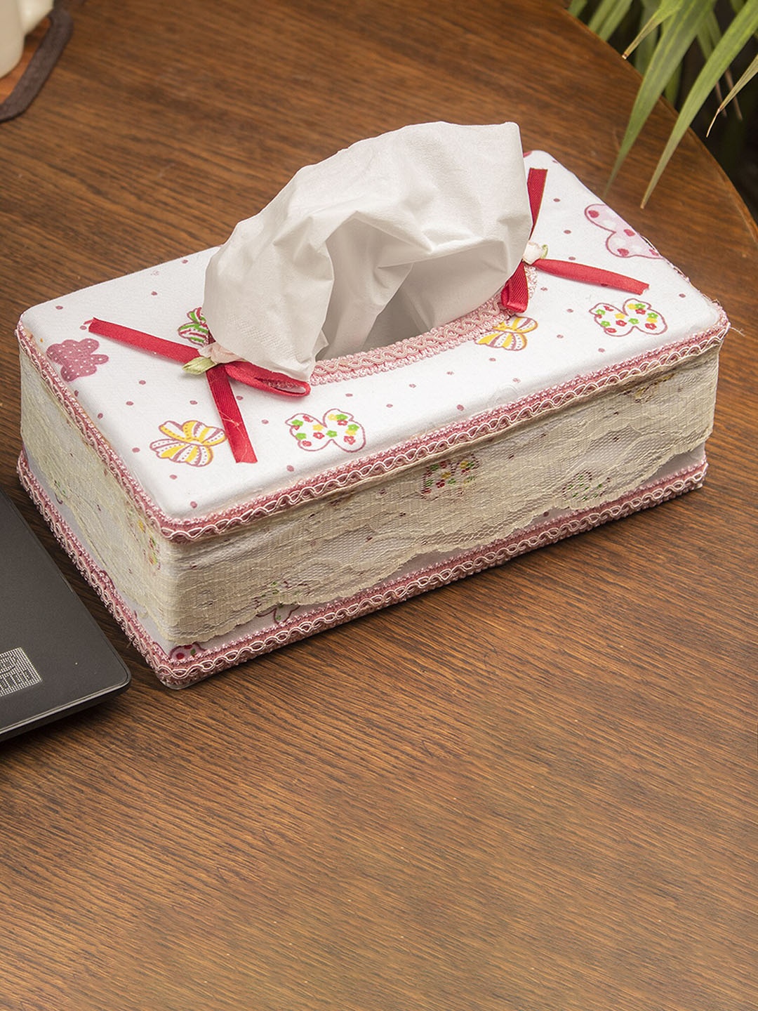 MARKET99 Printed Tissue Box, White