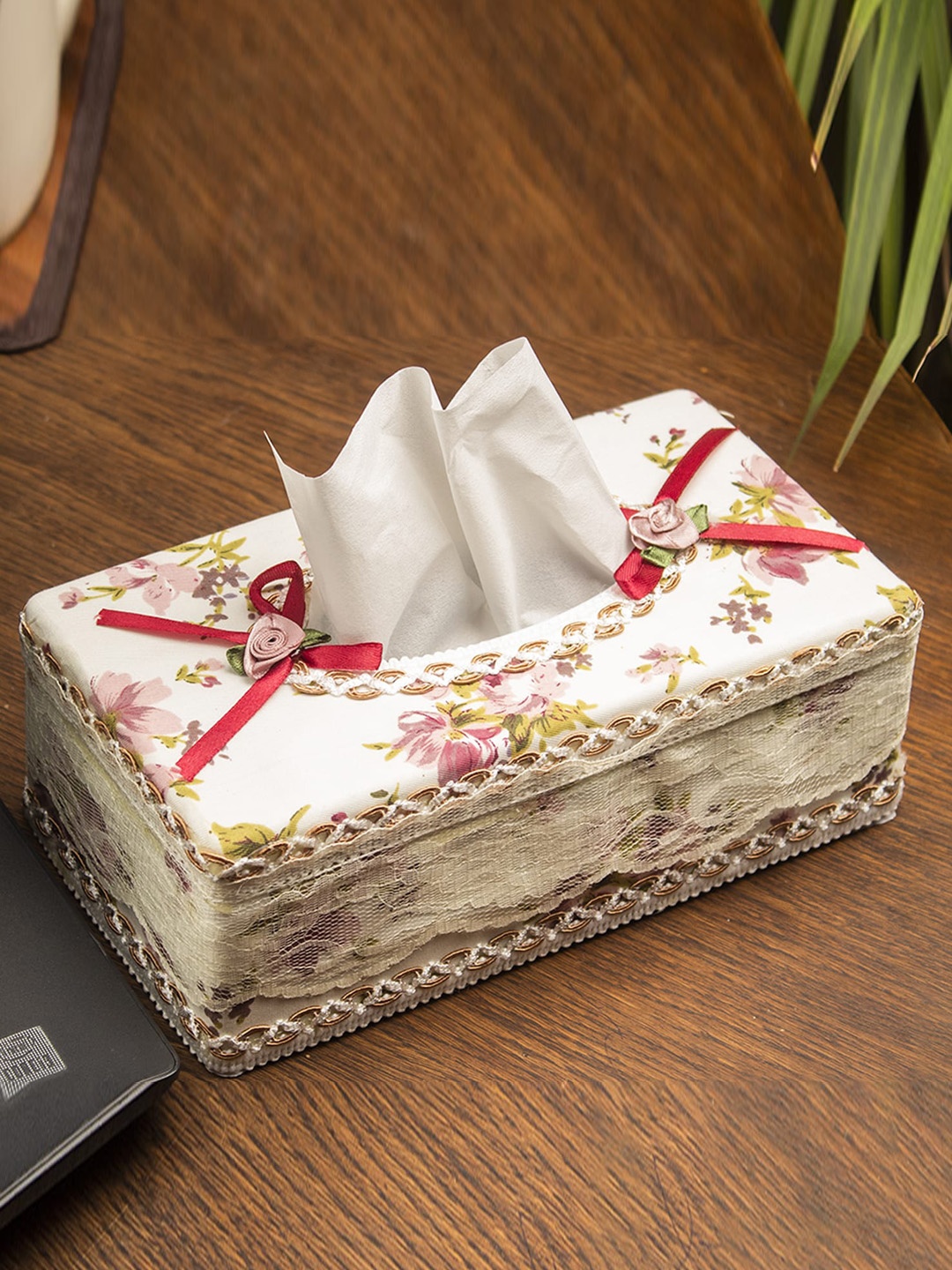 

MARKET99 Unisex Printed Tissue Box, Off white