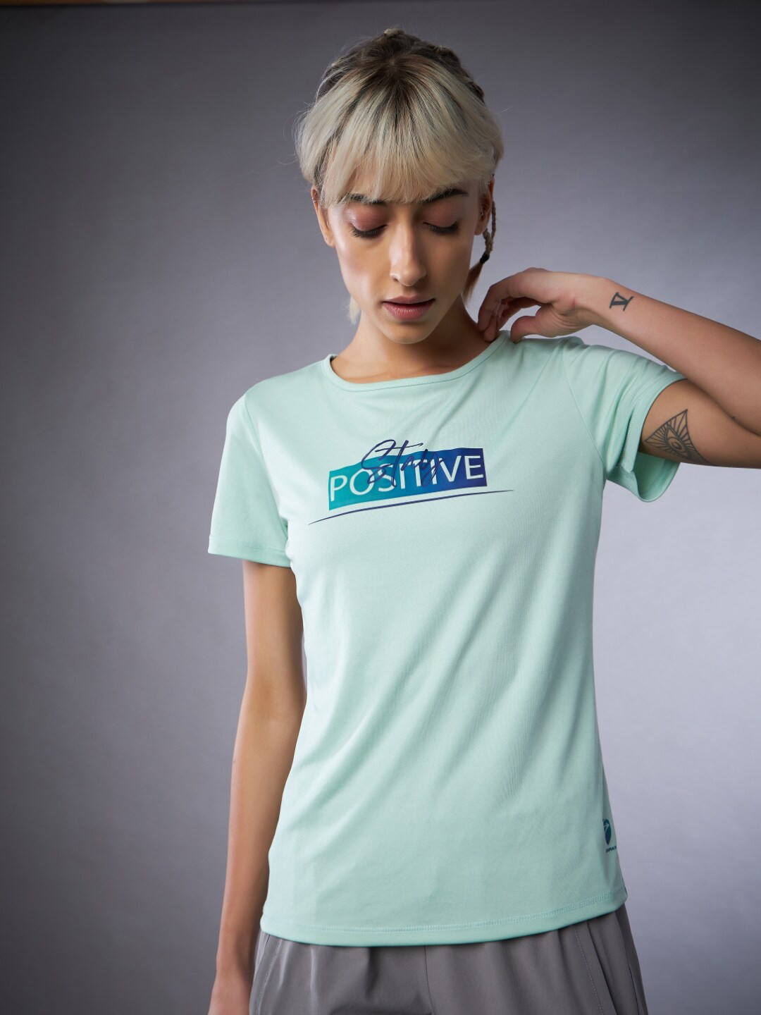 

UNPAR Typography Printed Moisture Wicking Sports T-Shirt, Green
