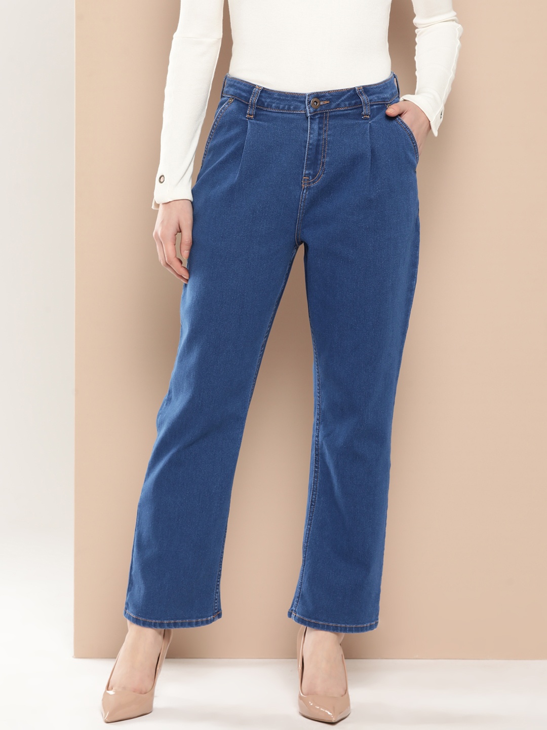 

Chemistry Women Straight Fit Jeans, Navy blue