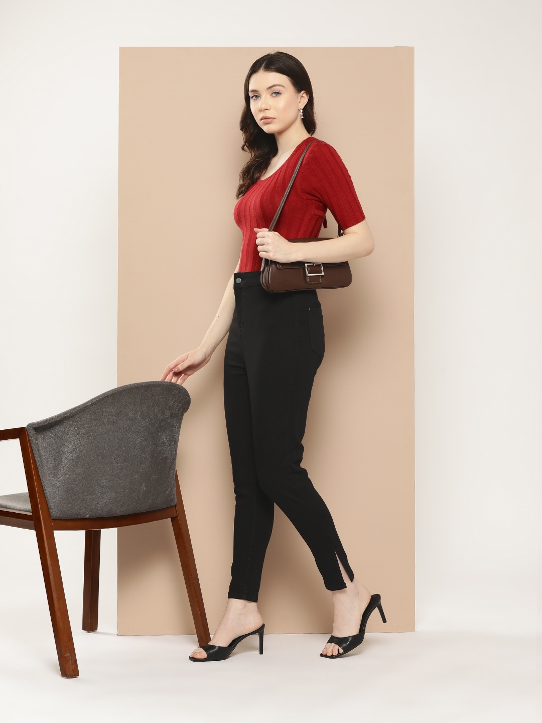 

Chemistry Women Skinny Fit Stretchable Jeans, Black