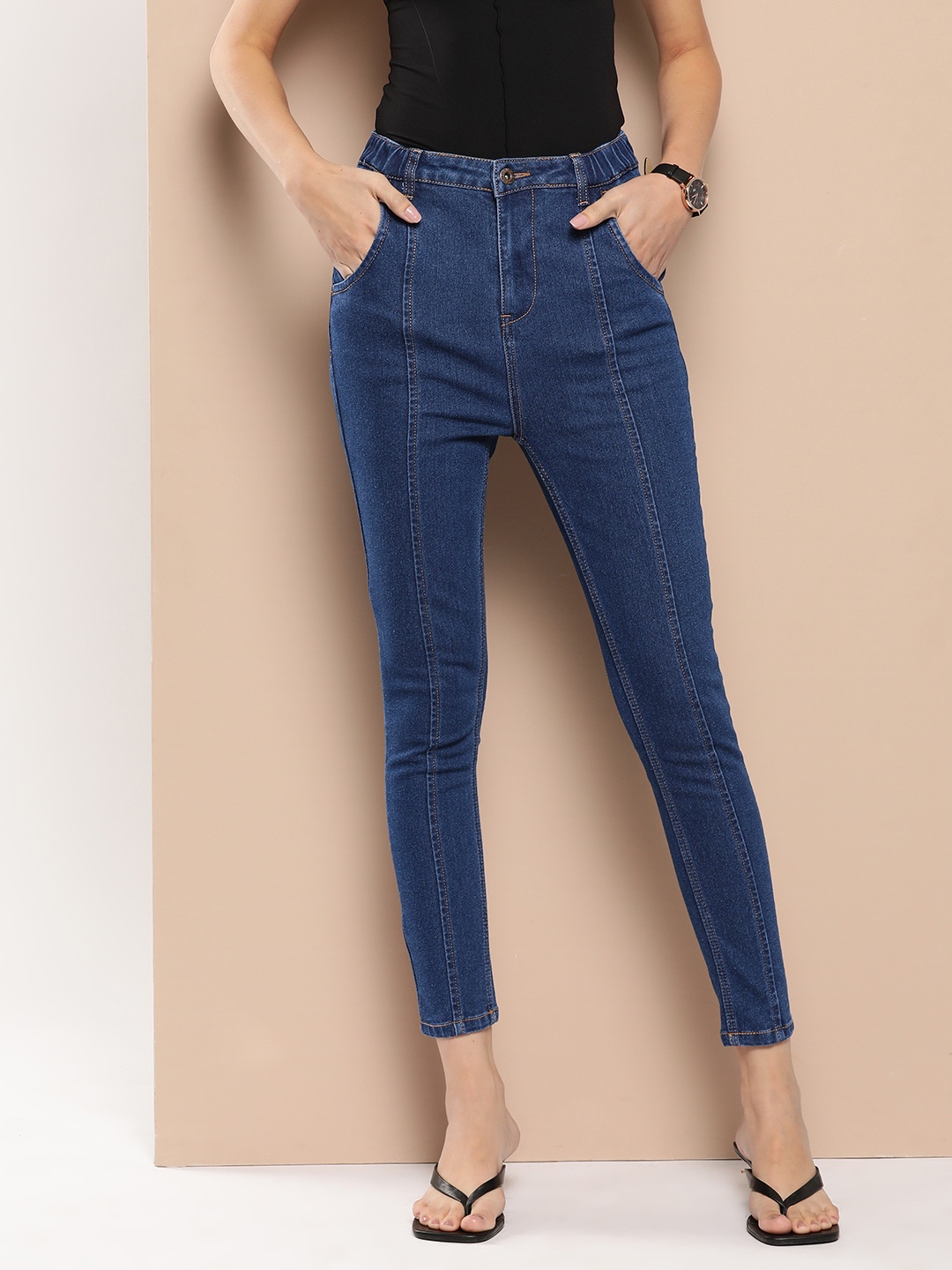 

Chemistry Women Straight Fit Jeans, Navy blue