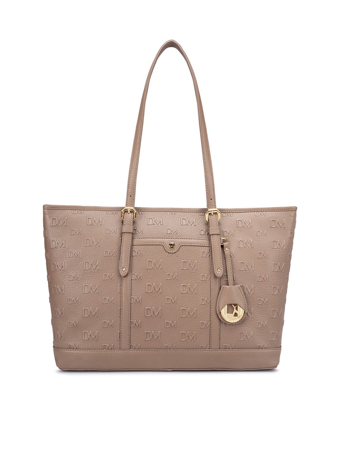 

Da Milano Leather Oversized Structured Shoulder Bag, Grey