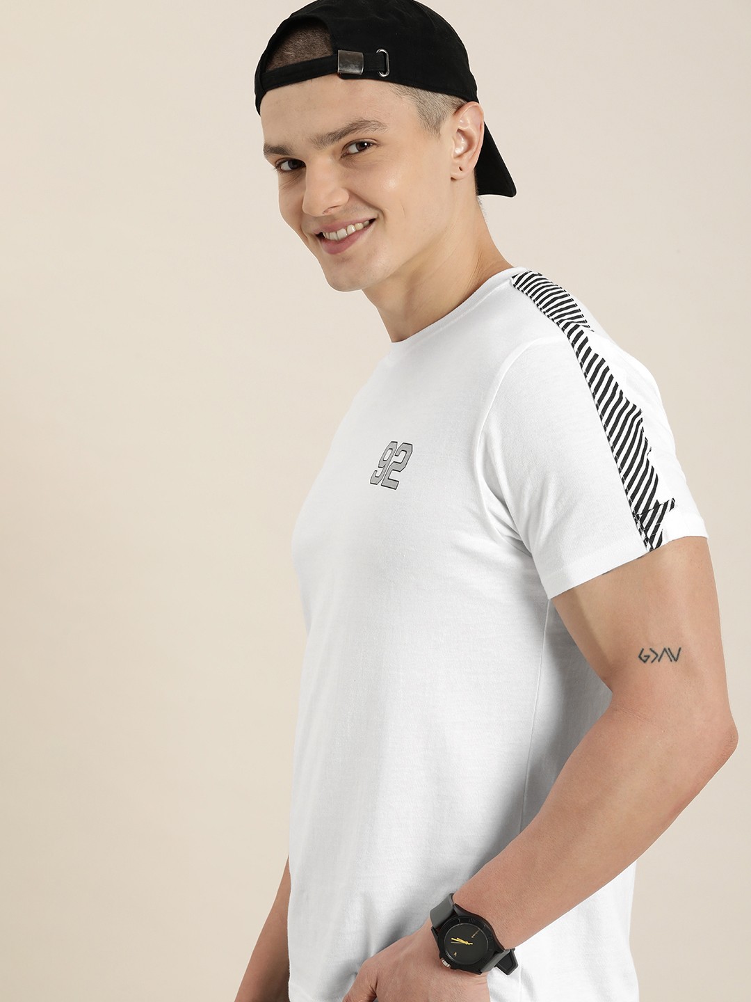 

HERE&NOW Round Neck Pure Cotton T-Shirt, White
