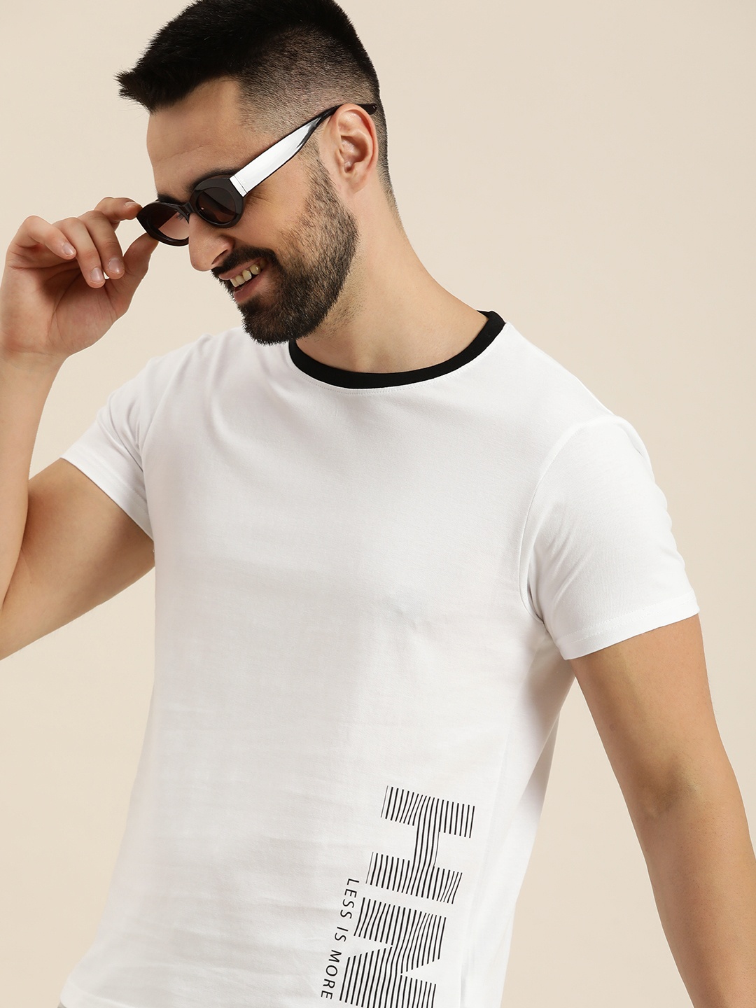 

HERE&NOW Graphic Printed Pure Cotton T-shirt, White