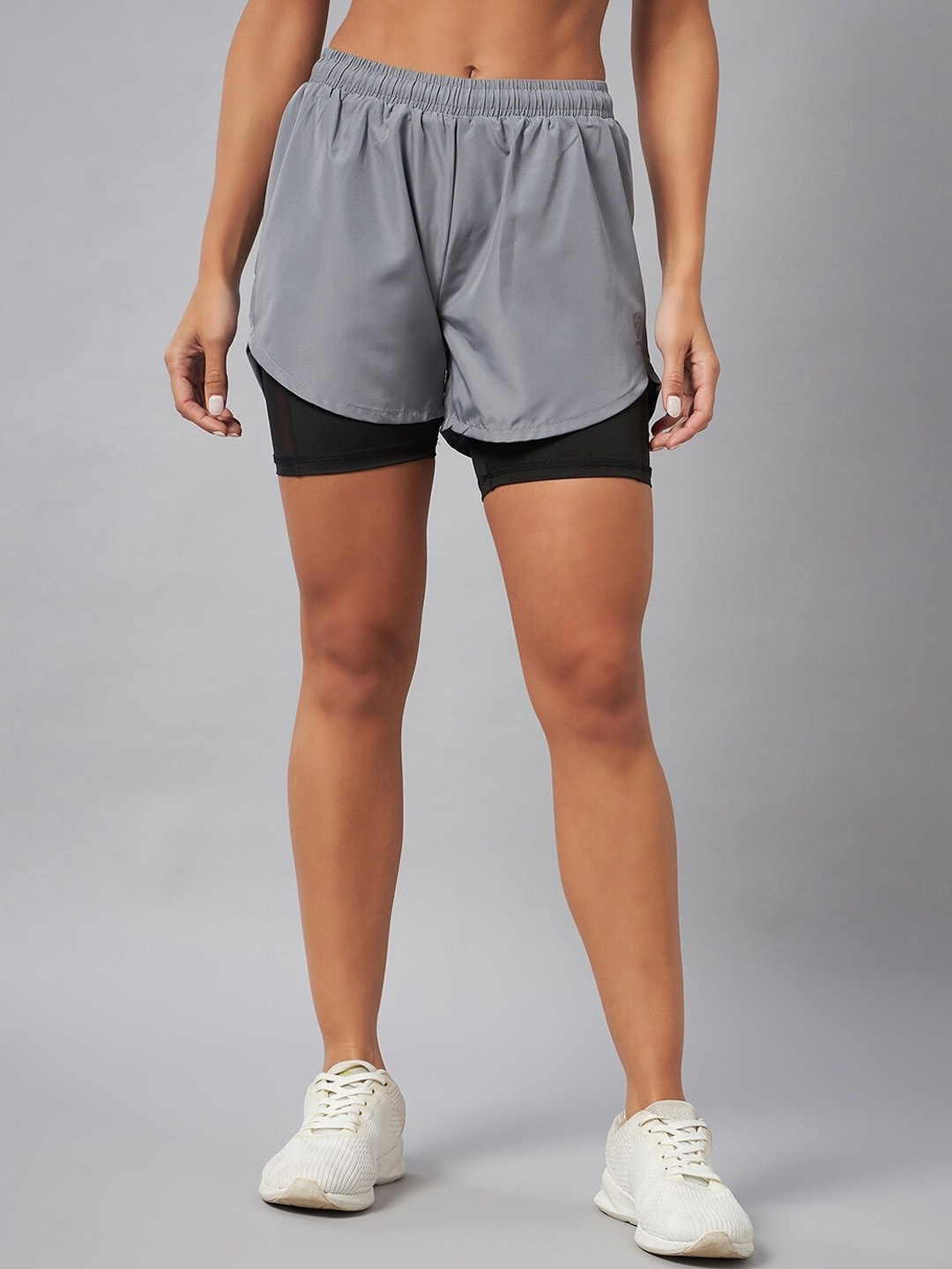 

UNPAR Women High-Rise Sports Shorts, Grey