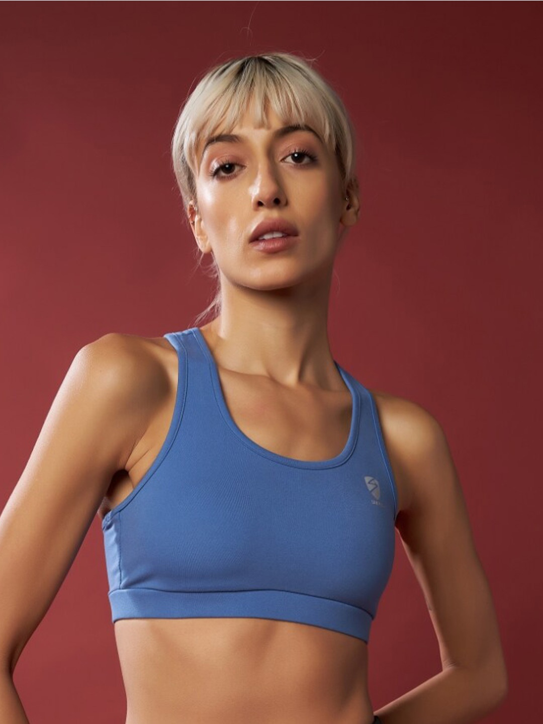 

UNPAR Non-Padded Full Coverage Sports Bra With All Day Comfort, Blue