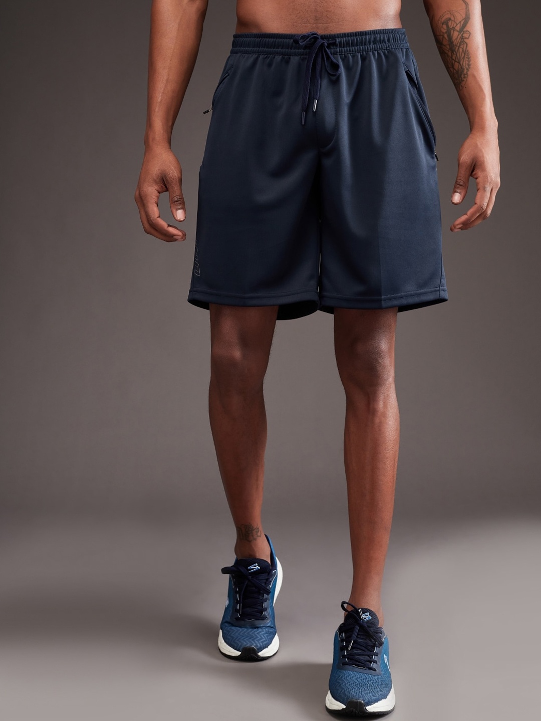 

UNPAR Men High-Rise Sports Shorts, Navy blue