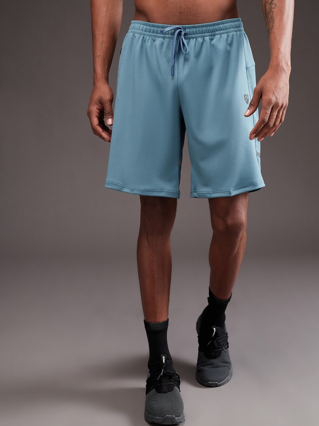 

UNPAR Men High-Rise Sports Shorts, Blue