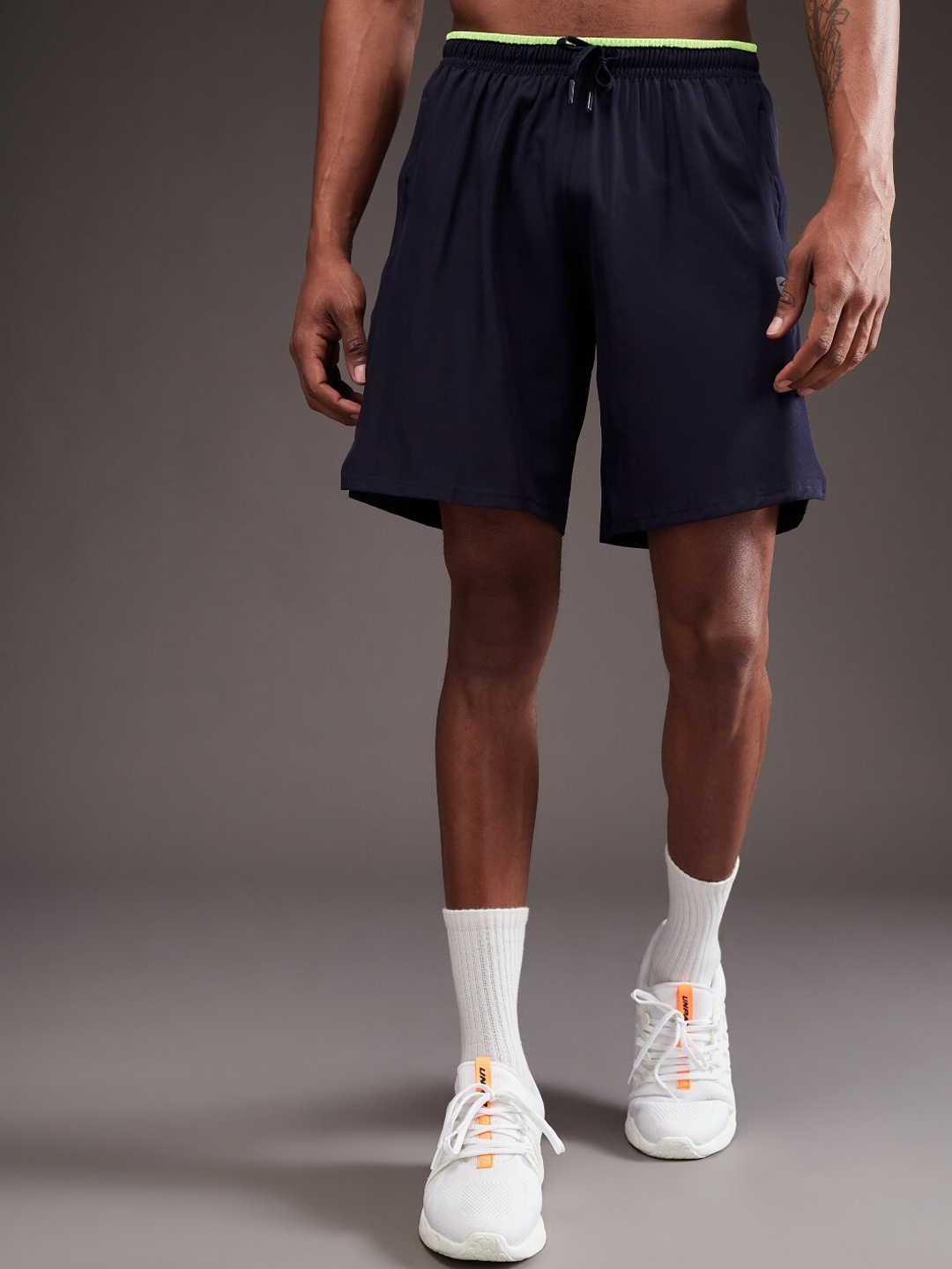 

UNPAR Men High-Rise Sports Shorts, Navy blue