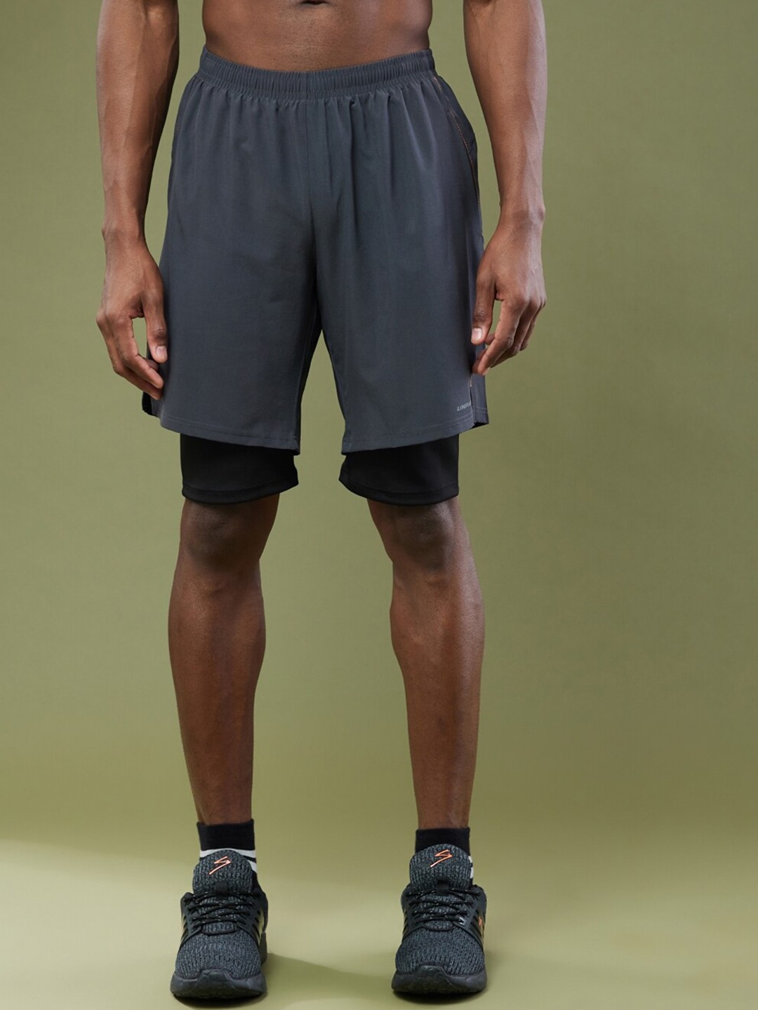 

UNPAR Men High-Rise Training or Gym Sports Shorts, Charcoal