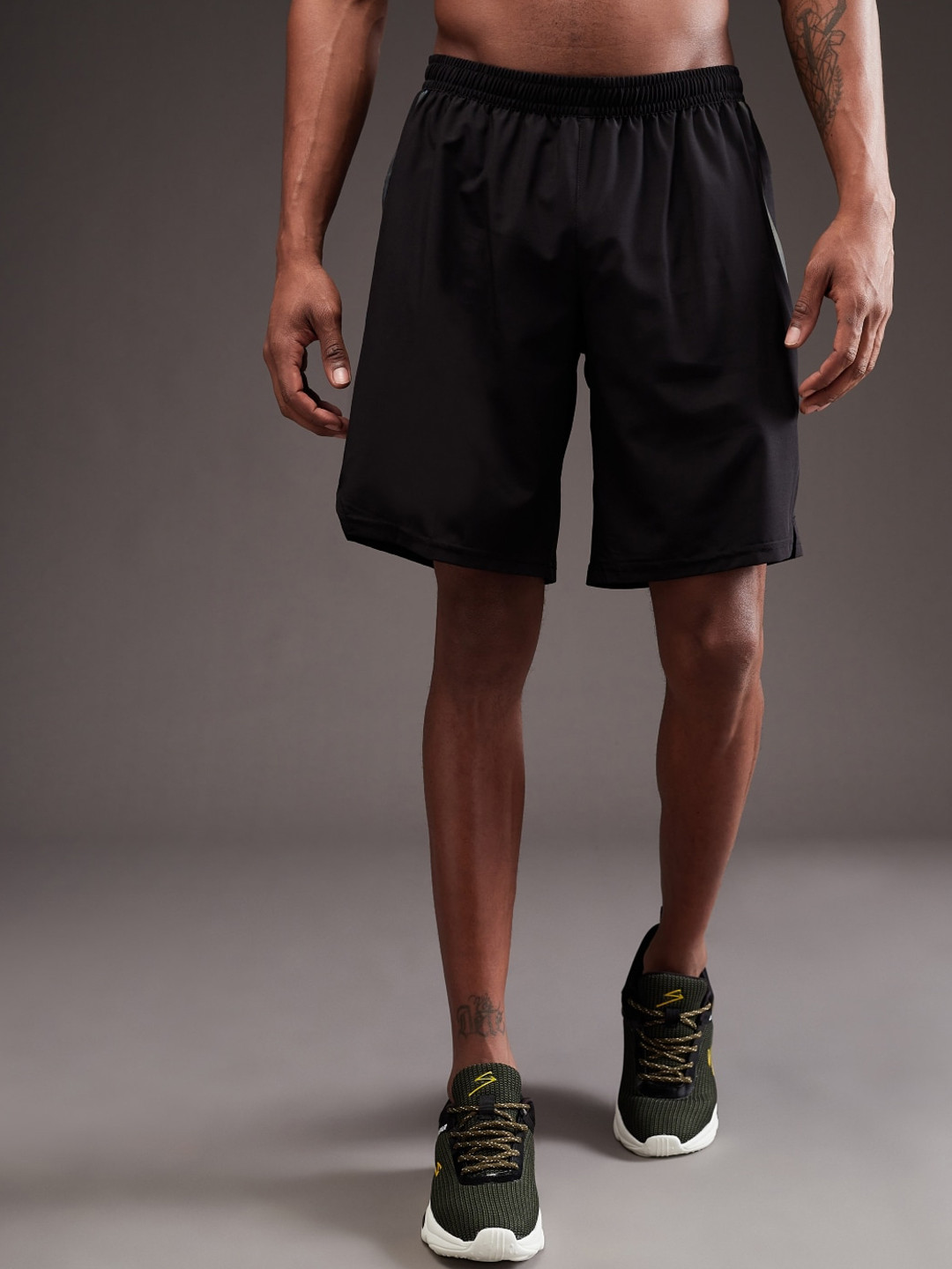 

UNPAR Men High-Rise Training or Gym Sports Shorts, Black