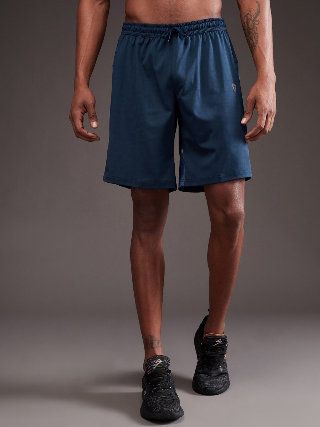 

UNPAR Men High-Rise Training or Gym Sports Shorts, Navy blue