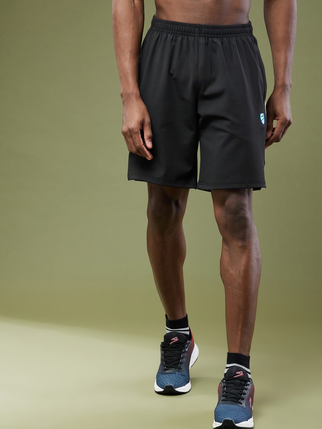 

UNPAR Men High-Rise Training or Gym Sports Shorts, Black