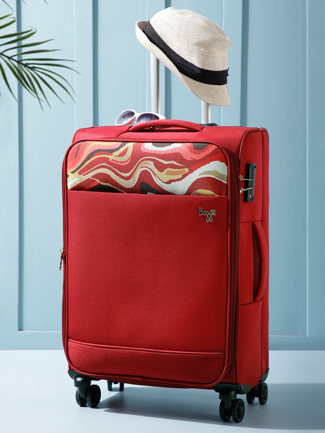 

Baggit Lava 66 cm Printed Medium Trolley Suitcase, Maroon