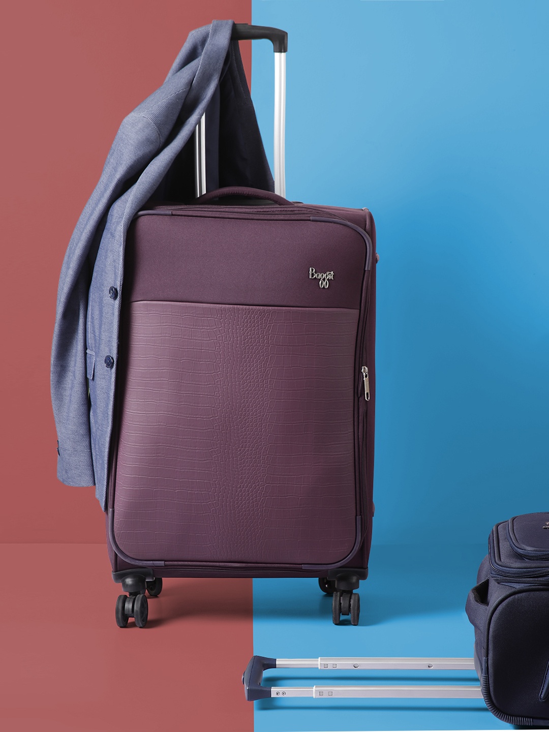 

Baggit Ace 65 cm Medium Trolley Suitcase, Burgundy