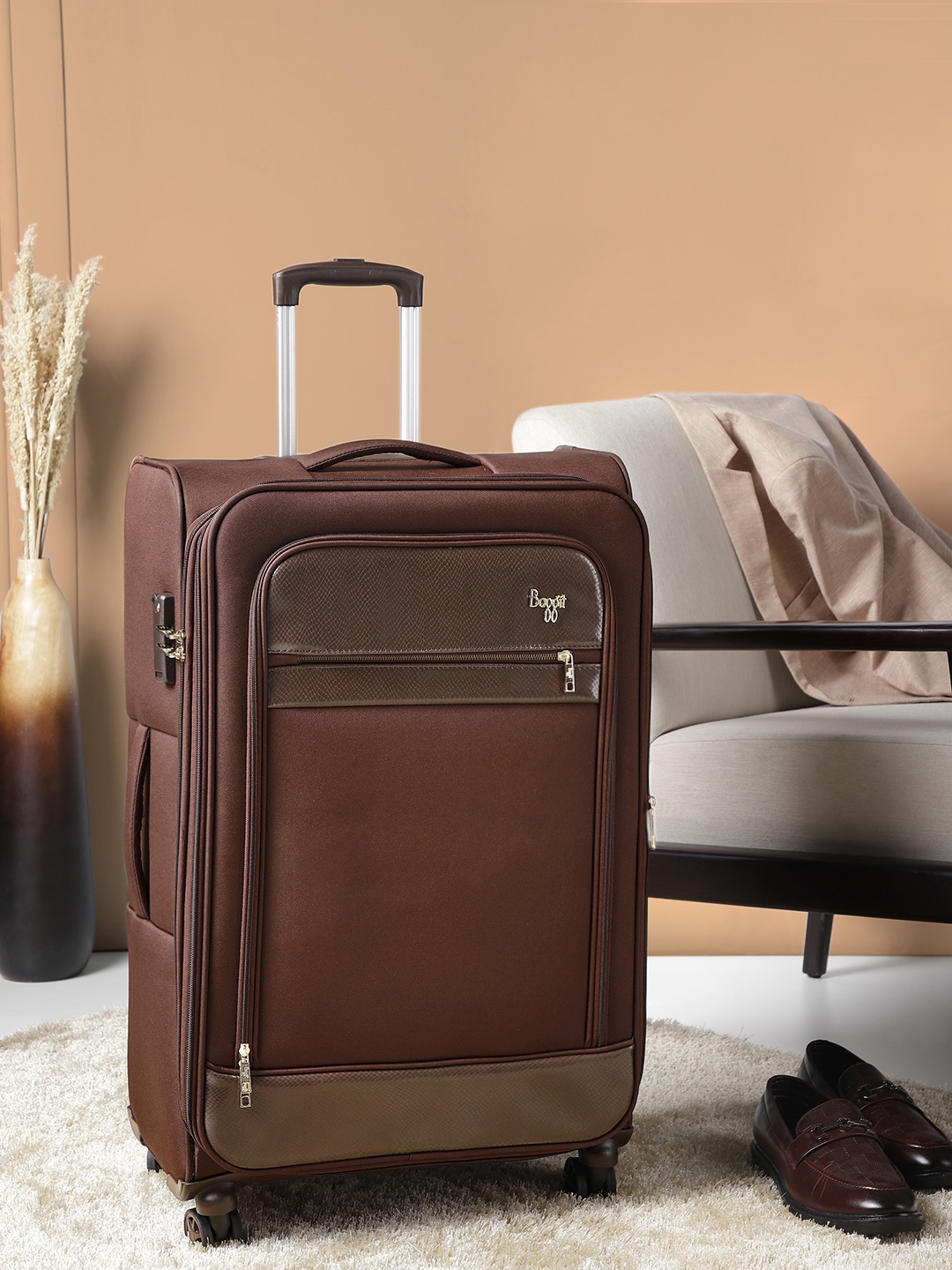 

Baggit Aspire 77 cm Large Trolley Suitcase, Brown