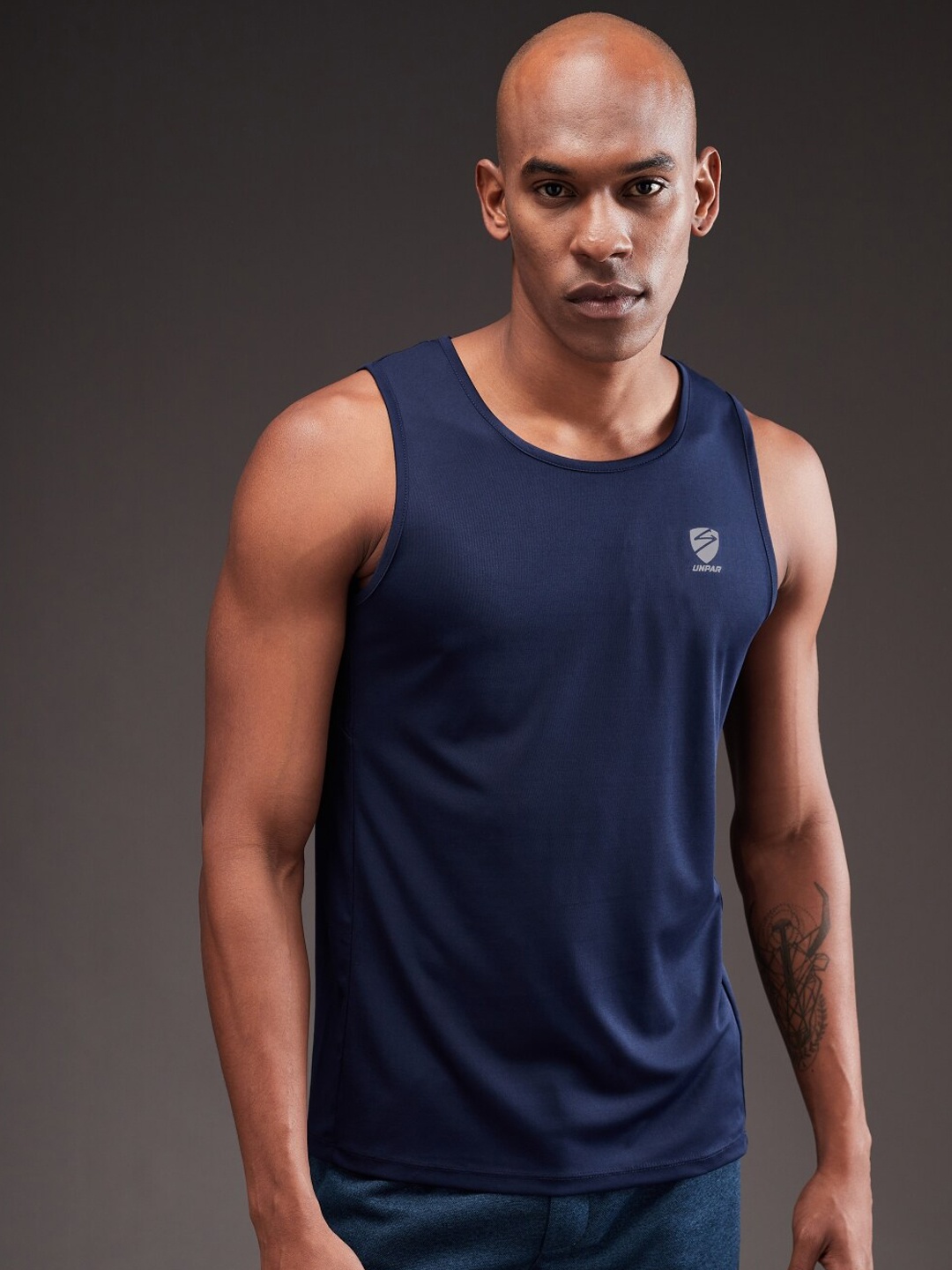 

UNPAR Moisture-wicking Innerwear Gym Vests, Navy blue