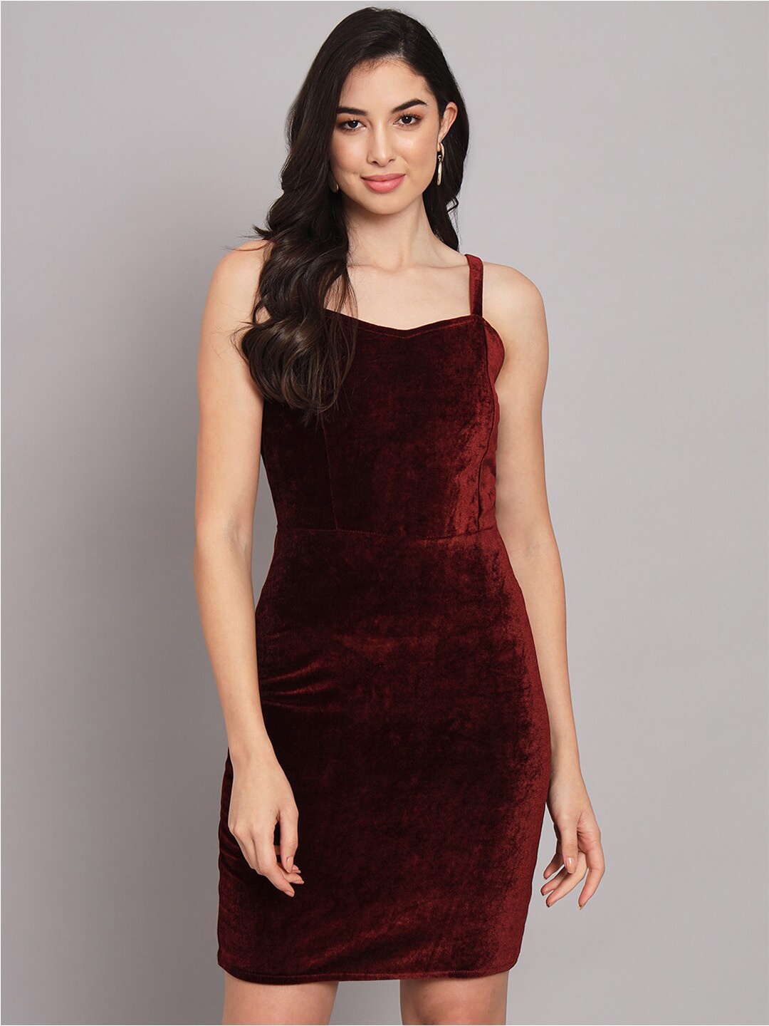 

VAARARO Sweetheart Neck Sheath Mini Dress, Maroon