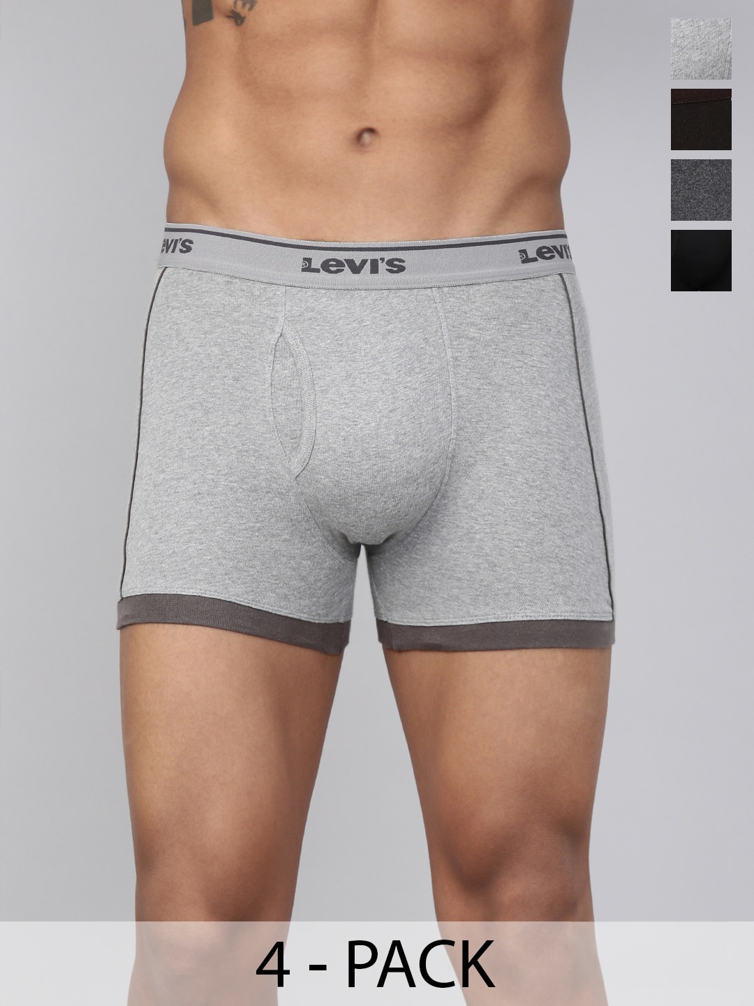 

Levi's 007A Contra Boxer Brief, Comfort & Smartskin Technology (Multicolor - Pack of 4), Assorted