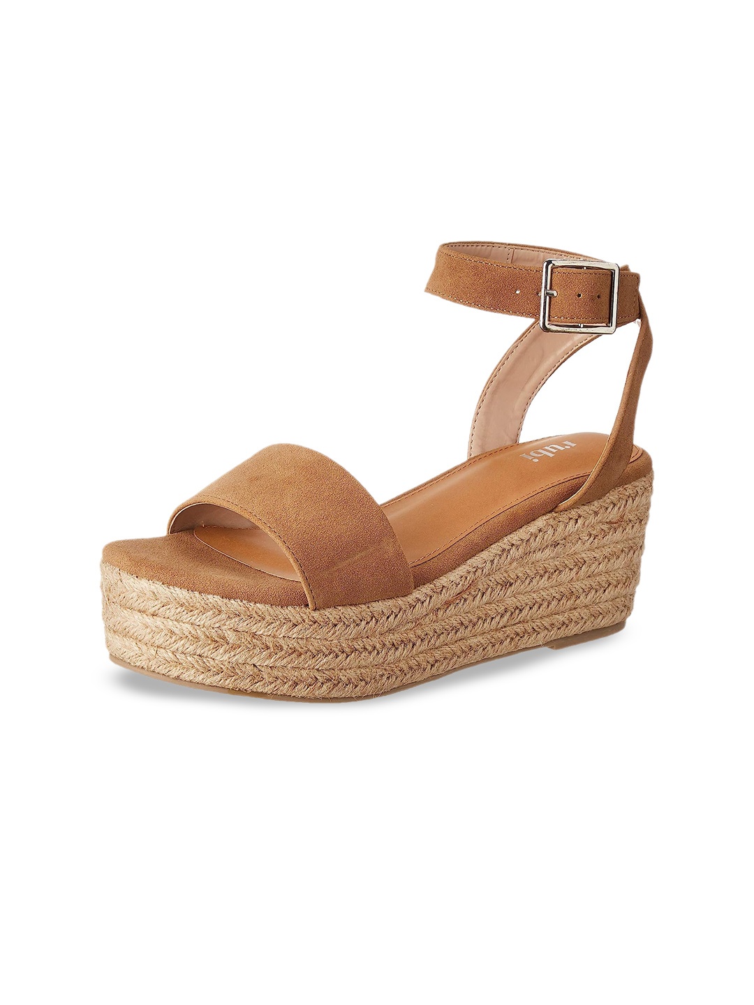 

rubi Open Toe Wedges With Ankle Loop, Tan